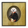 thumbnail image 1 of Stupell Industries Funny Classic Vintage Style White Dog Wearing Military Uniform, 24 x 24, Design by Amanda Greenwood, 1 of 5