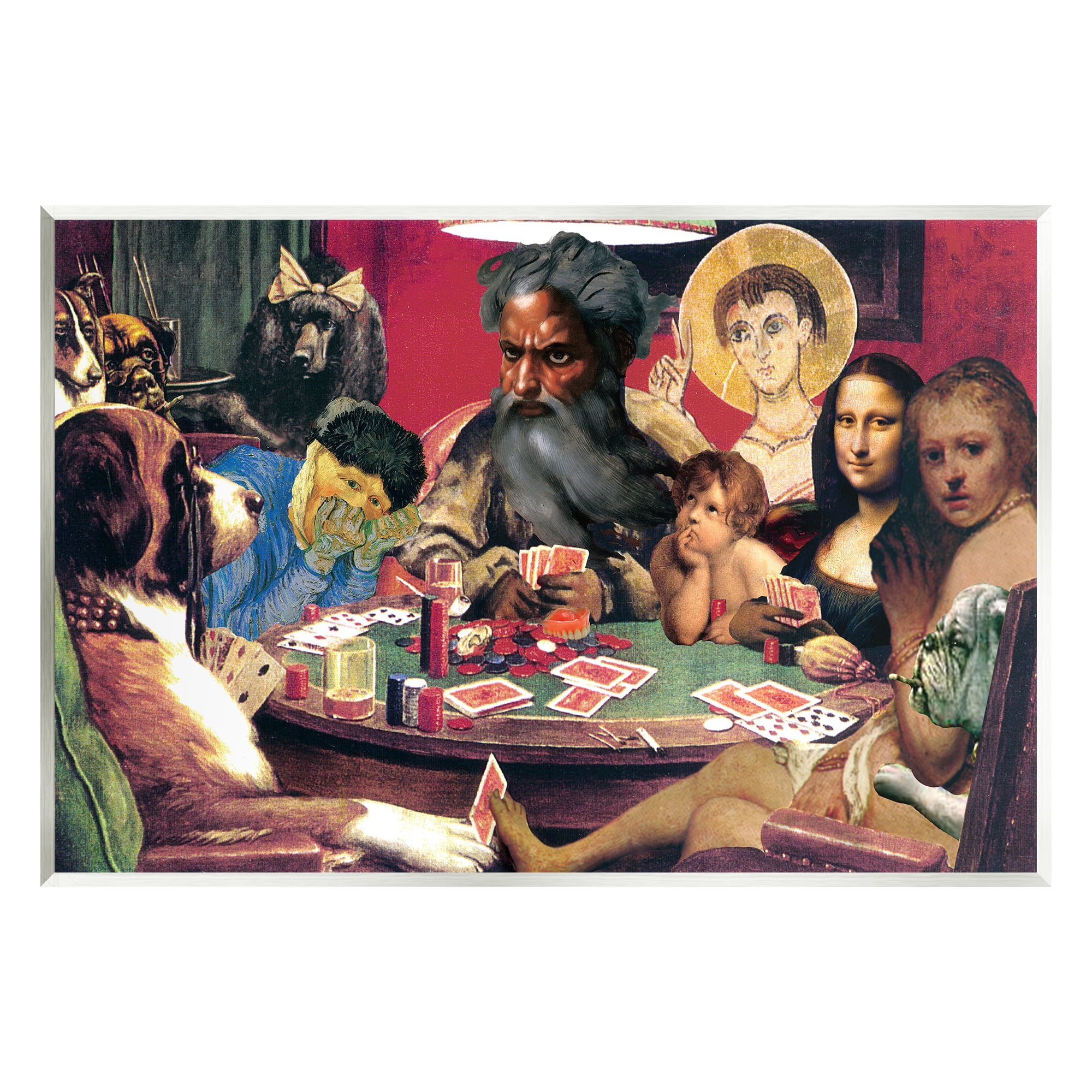 Stupell Industries Funny Classics Collage Novelty Painting Unframed Art Print Wall Art, 19 x 13