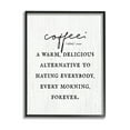 thumbnail image 1 of Stupell Industries Funny Coffee Morning Phrase Graphic Art Black Framed Art Print Wall Art, Design by Lil' Rue, 1 of 7