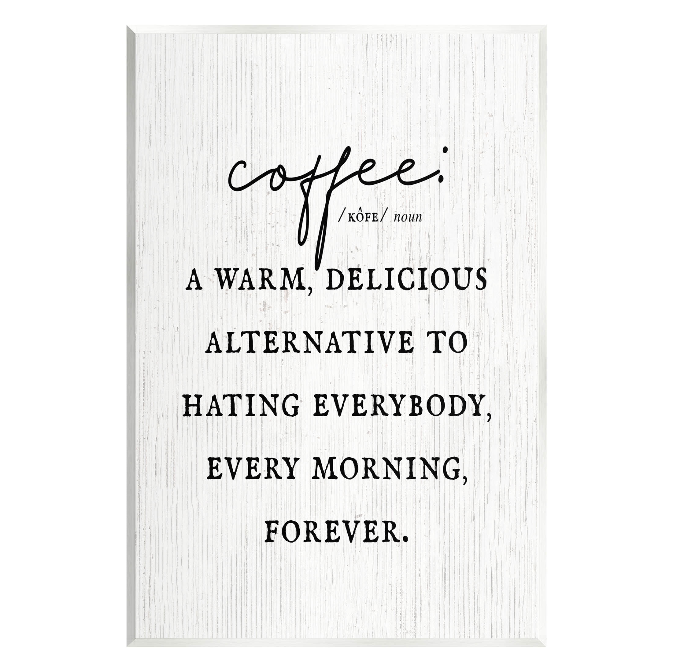 Stupell Industries Funny Coffee Morning Phrase Graphic Art Unframed Art Print Wall Art, Design by Lil' Rue