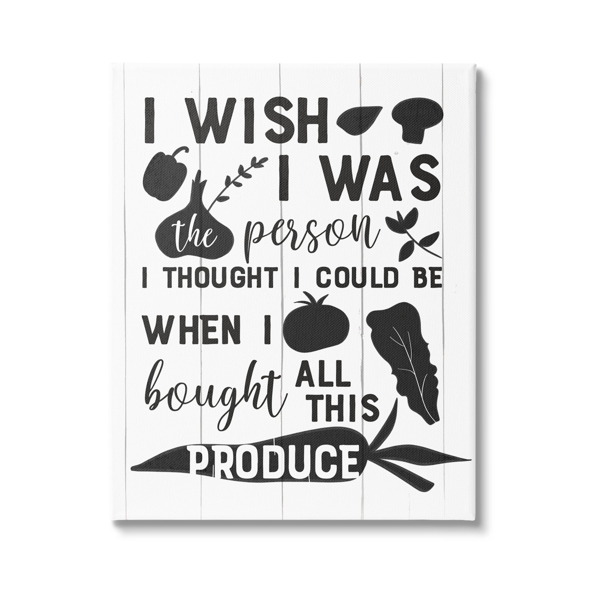 Stupell Industries Funny Cooking Produce Food & Beverage Painting Gallery Wrapped Canvas Art Print Wall Art, 24 x 30