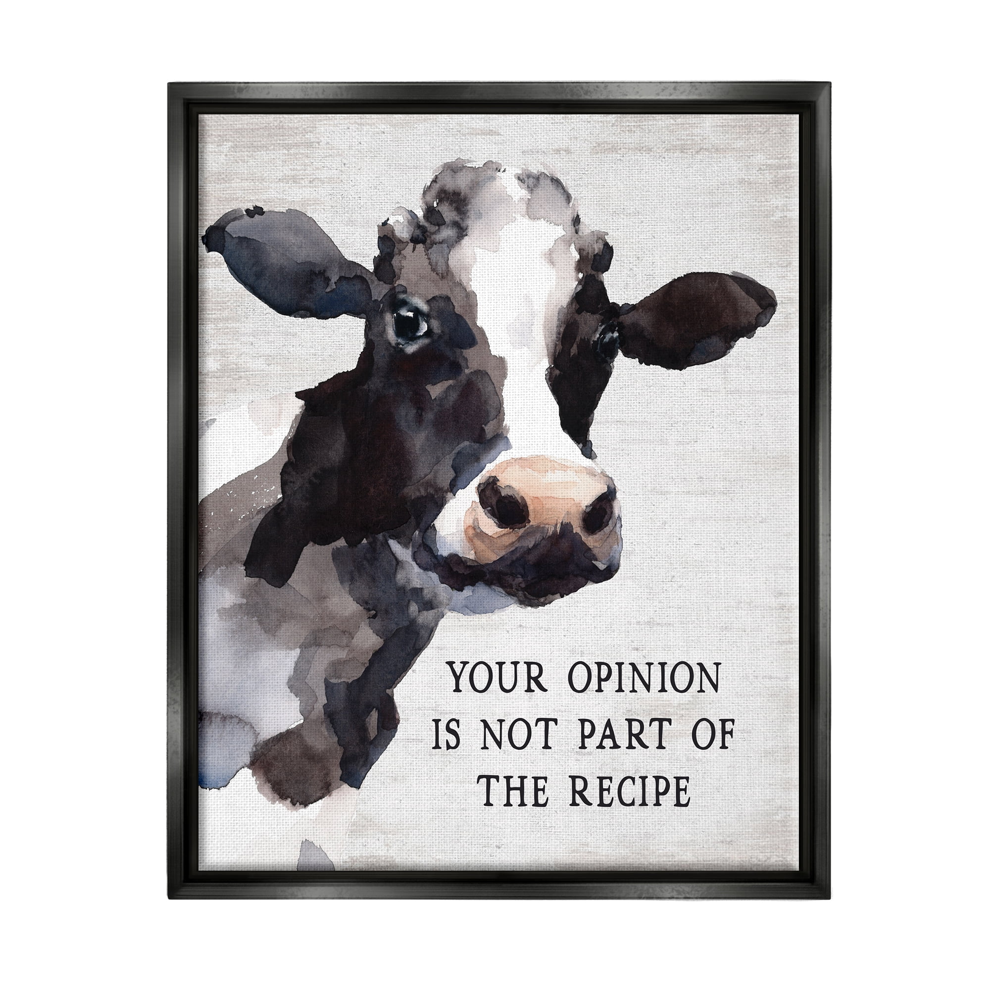 Stupell Industries Funny Country Kitchen Phrase Animals & Insects Painting Black Floater Framed Art Print Wall Art, 17 x 21