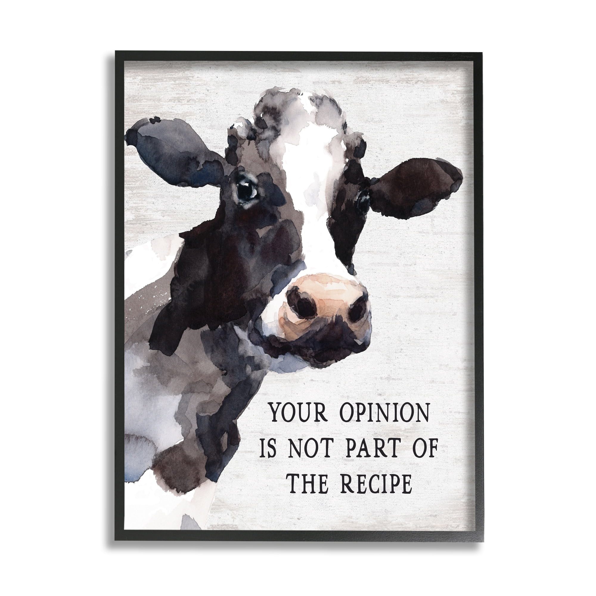 Stupell Industries Funny Country Kitchen Phrase Animals & Insects Painting Black Framed Art Print Wall Art, 16 x 20