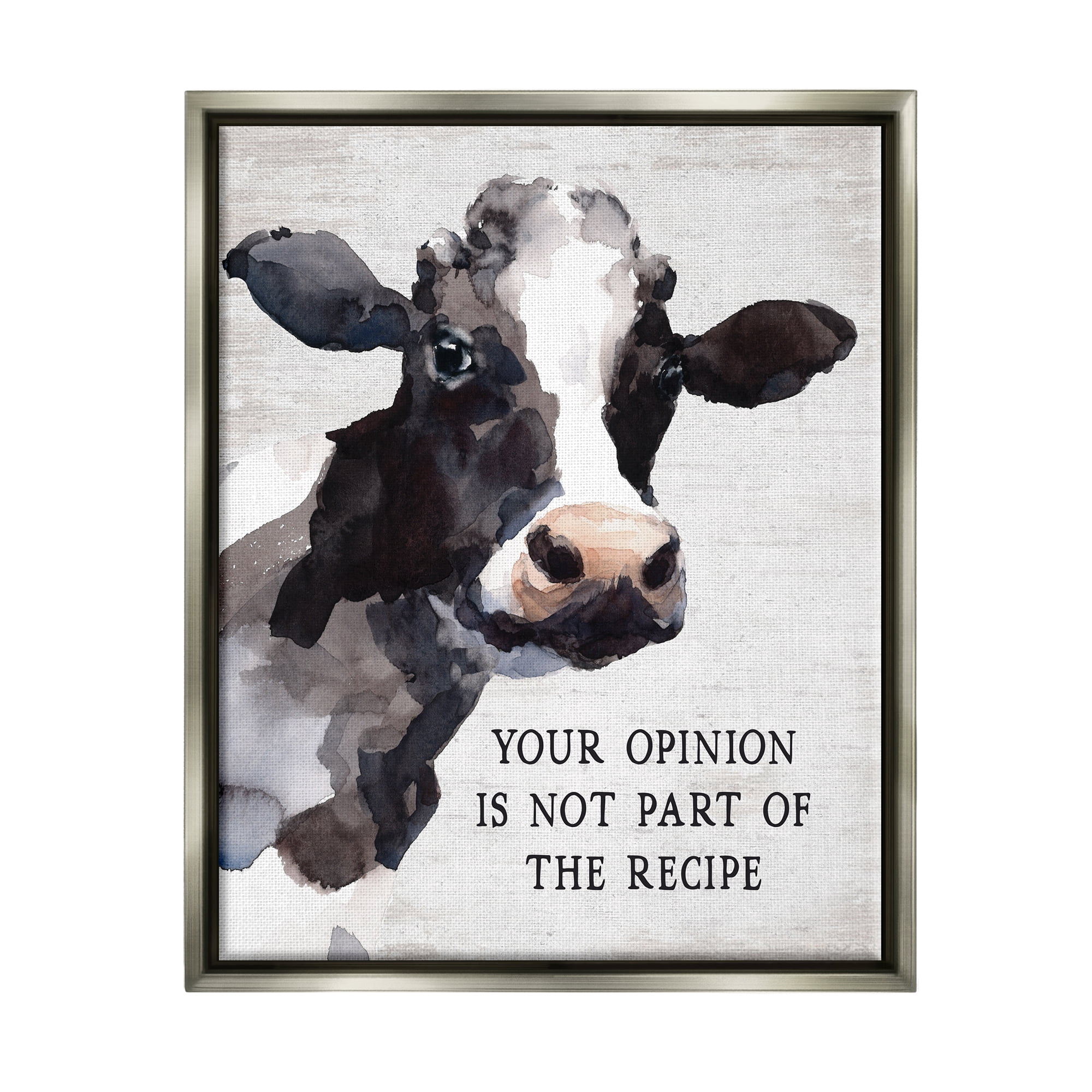 Stupell Industries Funny Country Kitchen Phrase Animals & Insects Painting Gray Floater Framed Art Print Wall Art, 25 x 31