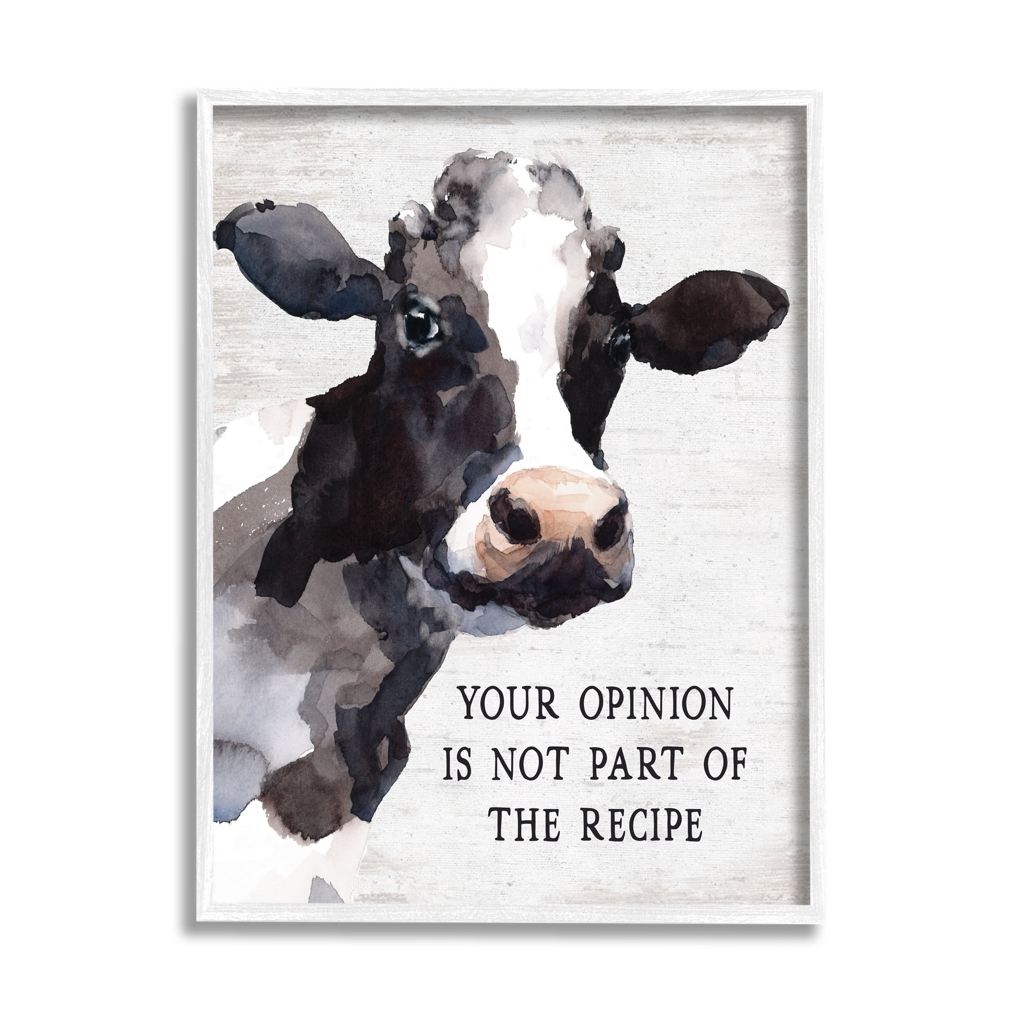 Stupell Industries Funny Country Kitchen Phrase Animals & Insects Painting White Framed Art Print Wall Art, 24 x 30