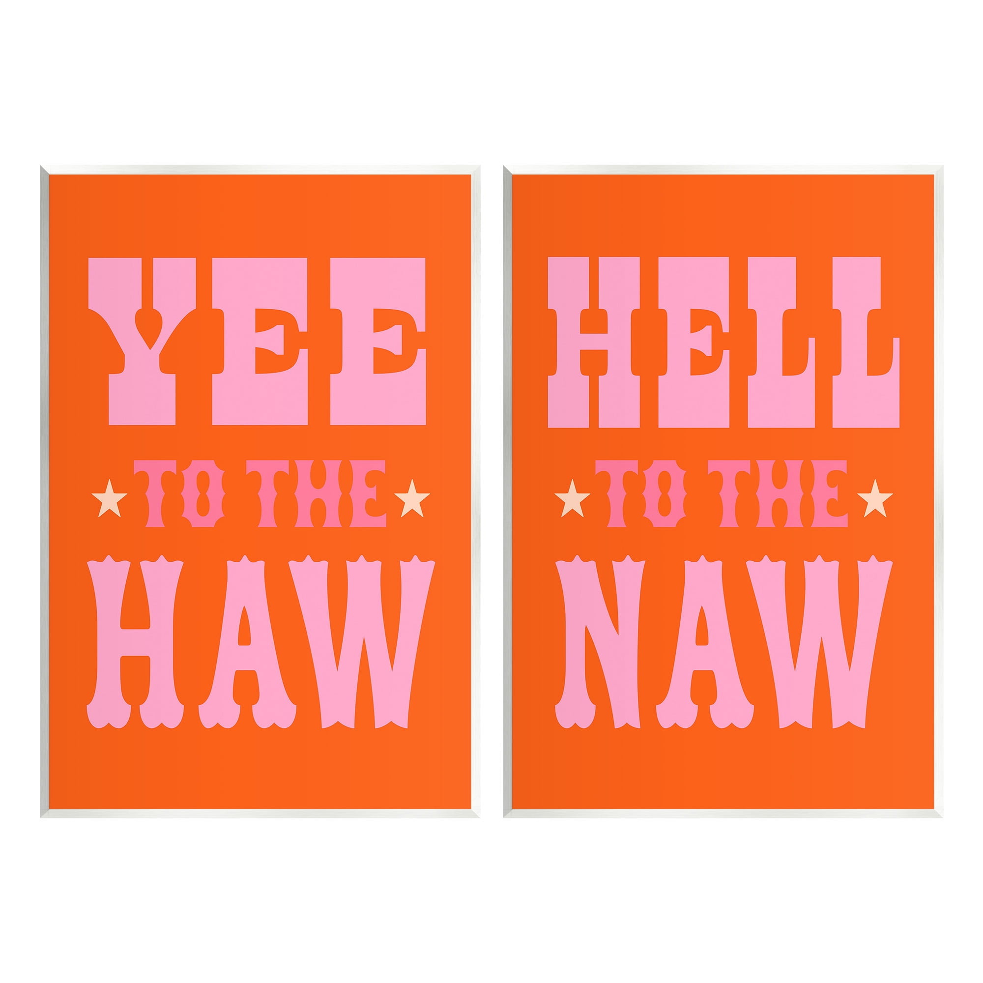 Stupell Industries Funny Cowgirl Phrases Typography Painting Unframed Art Print Wall Art, 10 x 15, Set of 2