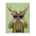 thumbnail image 1 of Stupell Industries Funny Cute Deer Binoculars Camera Painting Green Background, 10 x 15, Design by Coco de Paris, 1 of 5