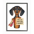 Stupell Industries Funny Dachshund Chewed Shoe Joke Family Pet Humor