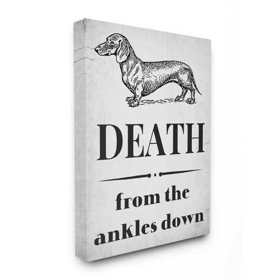 Stupell Industries Funny Dachshund Dog Ankle Quote Family Pet Canvas Wall Art Design by Daphne Polselli, 30" x 40"