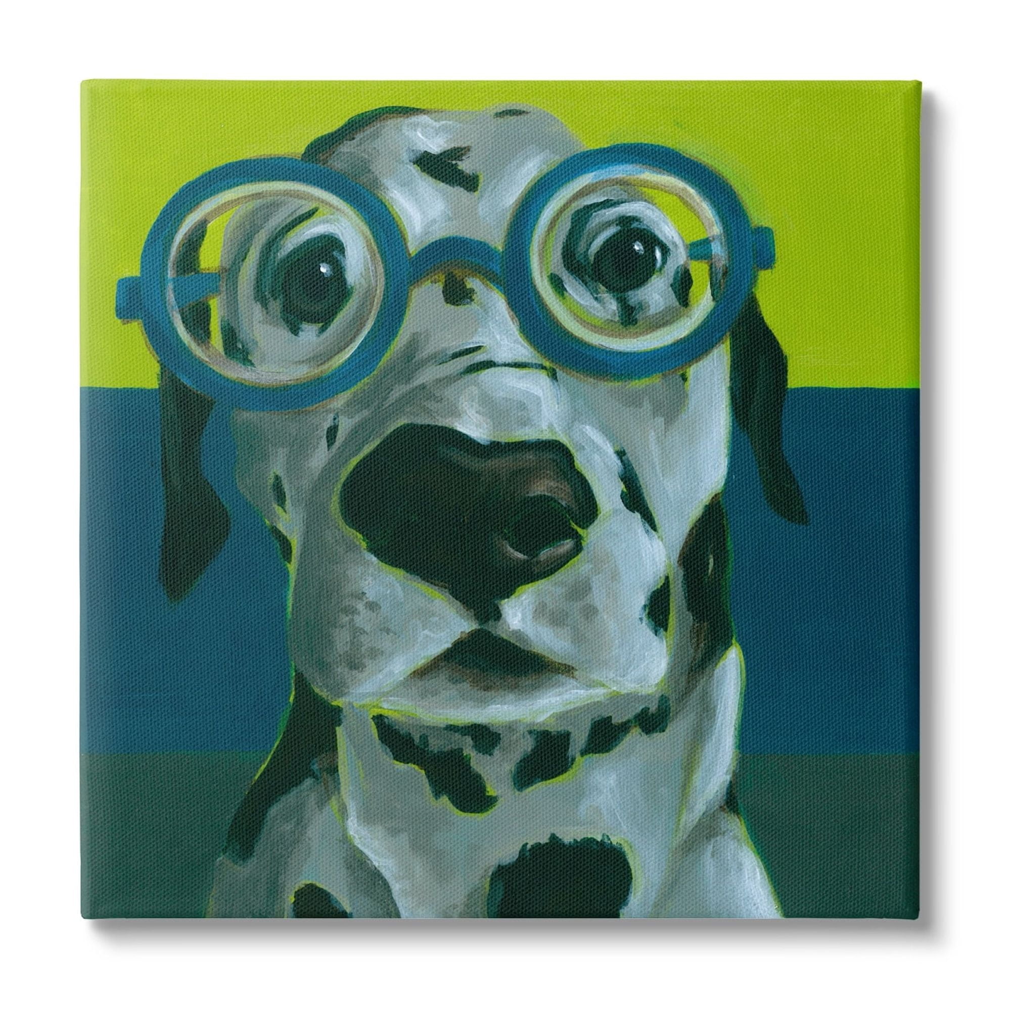 Stupell Industries Funny Dalmatian Dog Eyeglasses Animals & Insects Painting Gallery Wrapped Canvas Print Wall Art