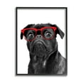 thumbnail image 1 of Stupell Industries Funny Dog Face Red Glasses Animals & Insects Painting Black Framed Art Print Wall Art, 1 of 5