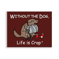 Stupell Industries Funny Dog & Keg Novelty & Humor Painting Unframed Art Print Wall Art, 14 x 11