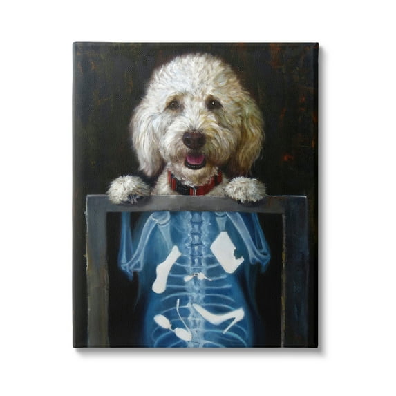 Stupell Industries Funny Dog X-Ray Snacks Animals & Insects Painting Gallery Wrapped Canvas Print Wall Art