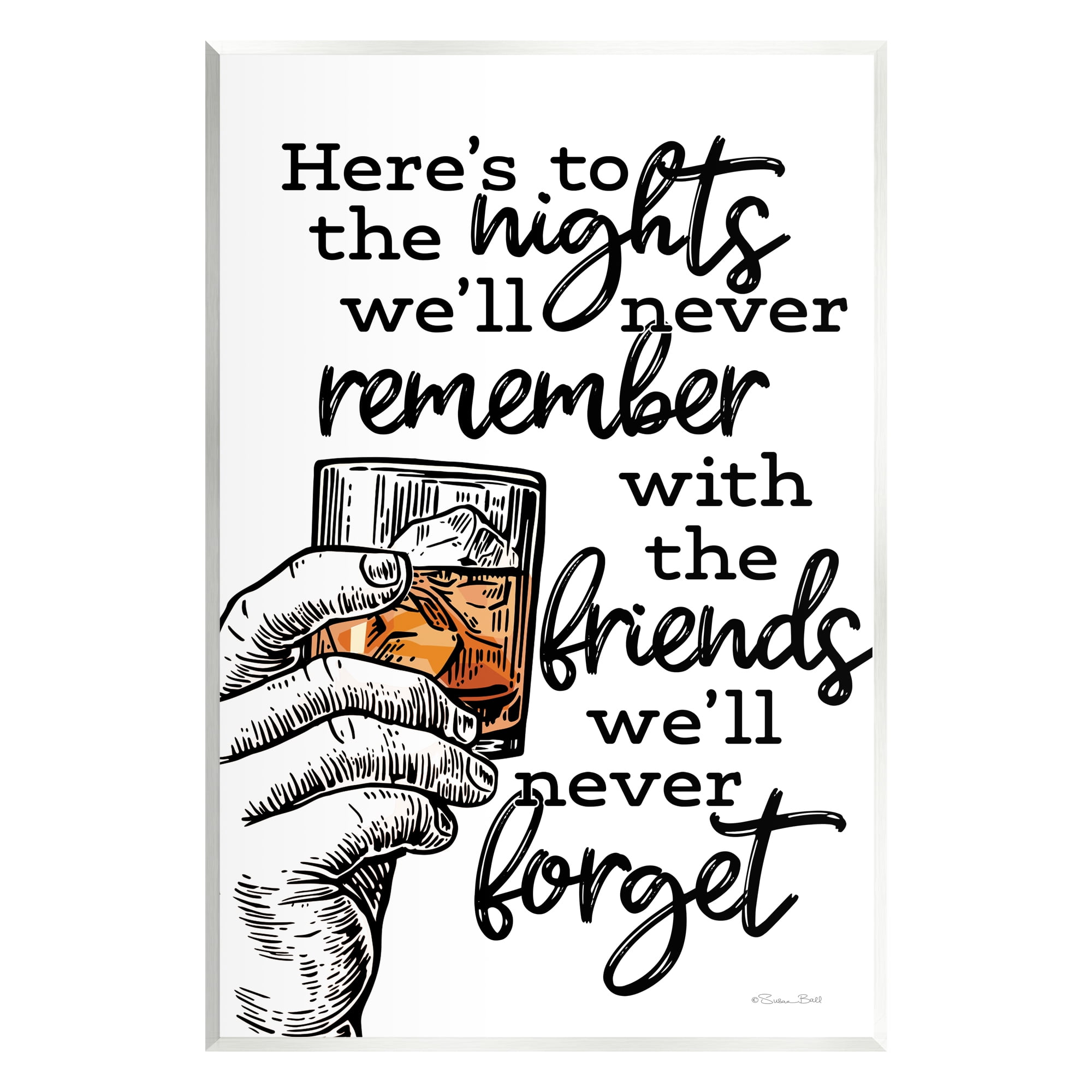 Stupell Industries Funny Drinking with Friends Food & Beverage Painting Unframed Art Print Wall Art, 10 x 15