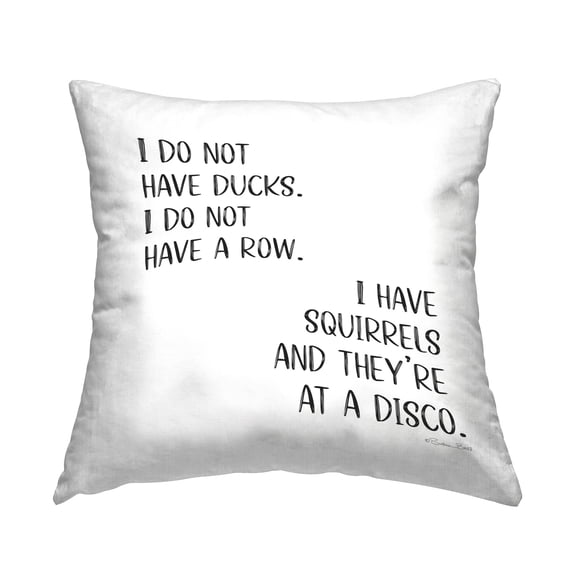 Stupell Industries Funny Ducks & Squirrels Decorative Printed Throw Pillow Design by Susan Ball