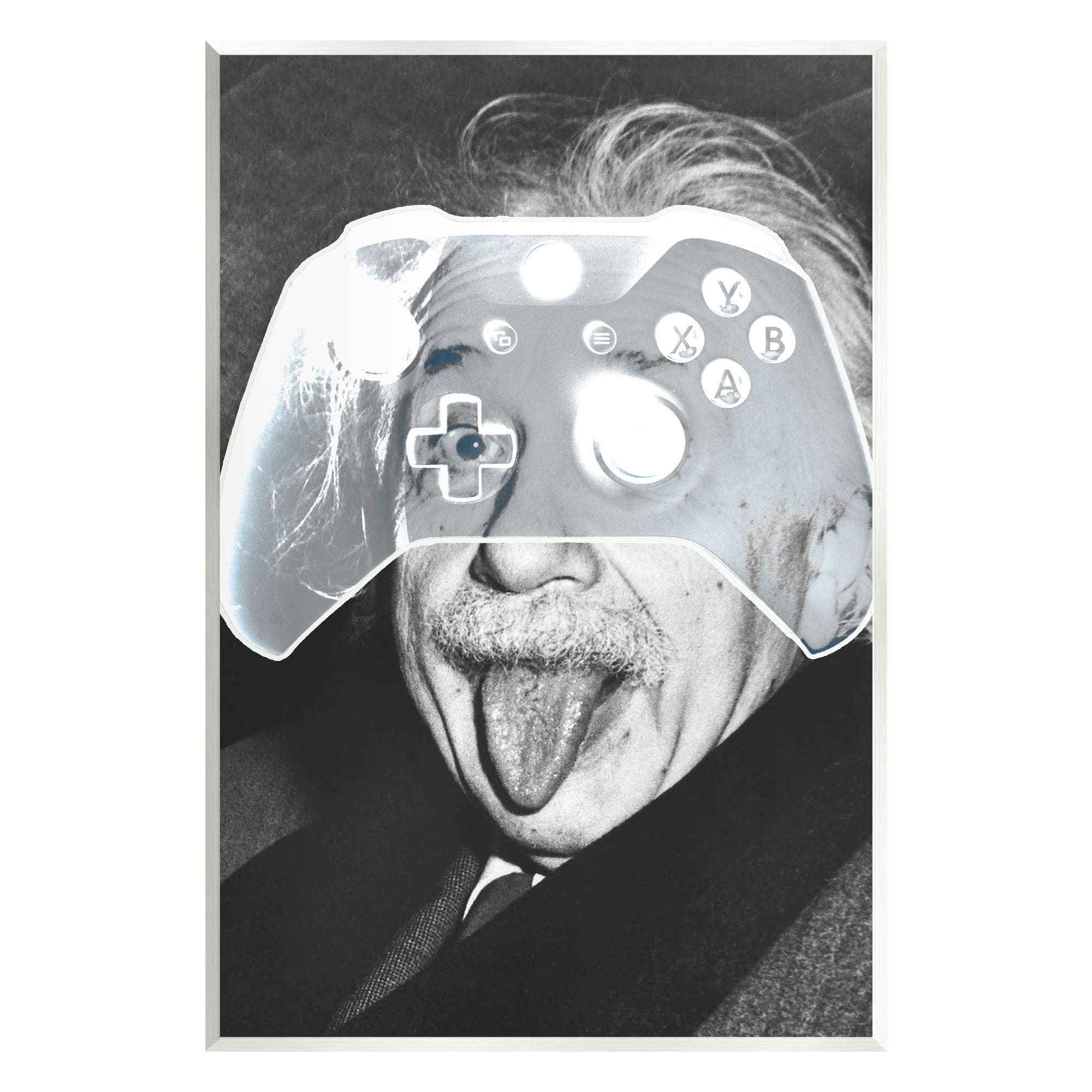 Stupell Industries Funny Einstein Game Controller Art for Kids Painting Unframed Art Print Wall Art