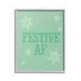thumbnail image 1 of Stupell Industries Funny Festive AF Phrase Holiday Painting Gray Framed Art Print Wall Art, 16 x 20, 1 of 9
