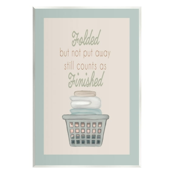 Stupell Industries Funny Folded Laundry Phrase Typography Painting Unframed Art Print Wall Art, 10 x 15