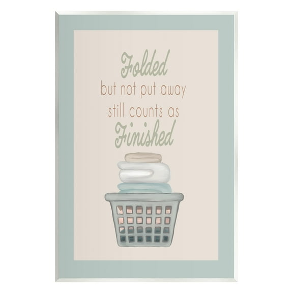 Stupell Industries Funny Folded Laundry Phrase Typography Painting Unframed Art Print Wall Art, 10 x 15