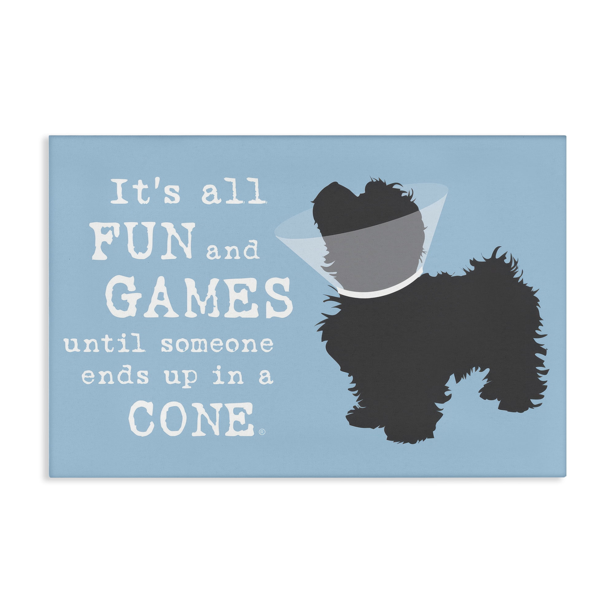 Stupell Industries Funny Fun & Games Dog Animals Painting Wrapped Canvas Art Print Wall Art, 45 x 30