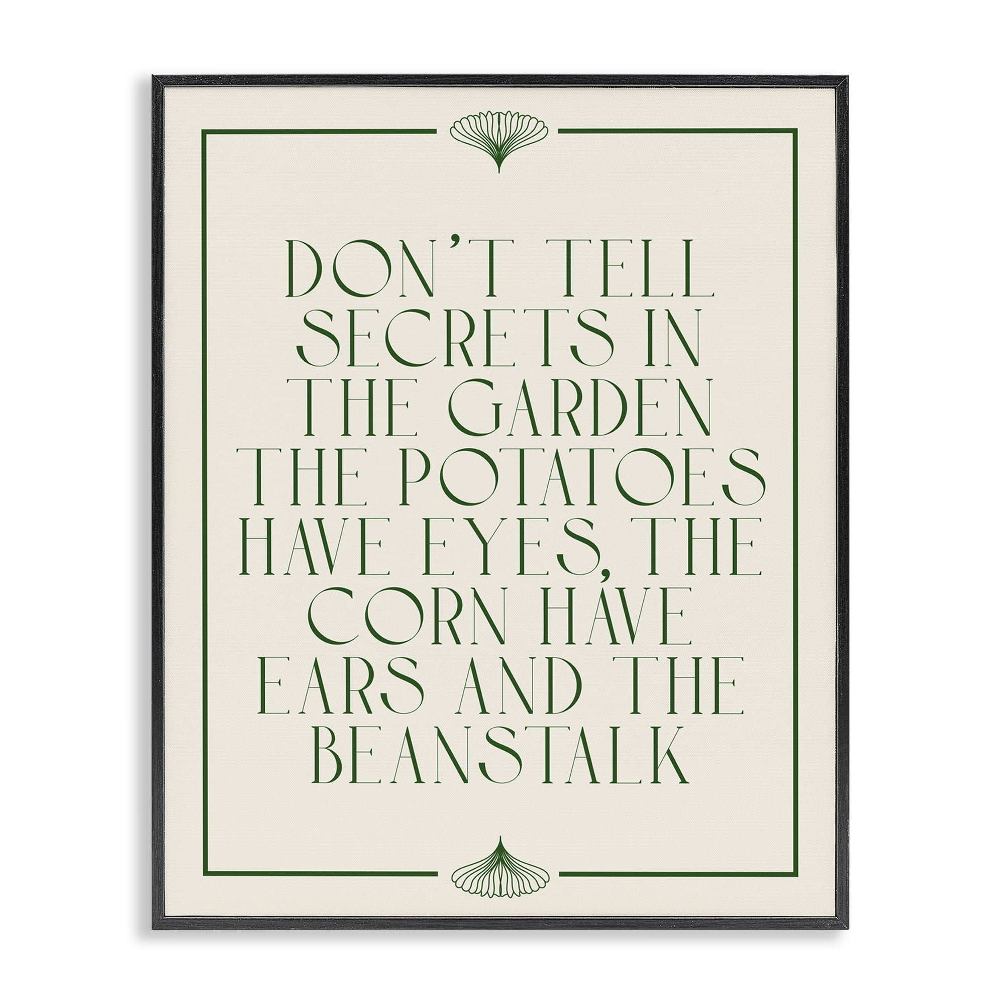 Stupell Industries Funny Gardener Secrets Novelty & Humor Painting Black Framed Art Print Wall Art, 24 x 30