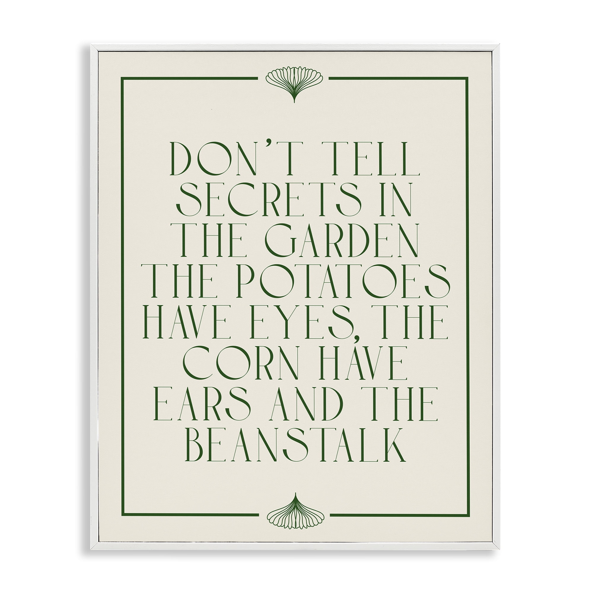 Stupell Industries Funny Gardener Secrets Novelty & Humor Painting White Framed Art Print Wall Art, 11 x 14