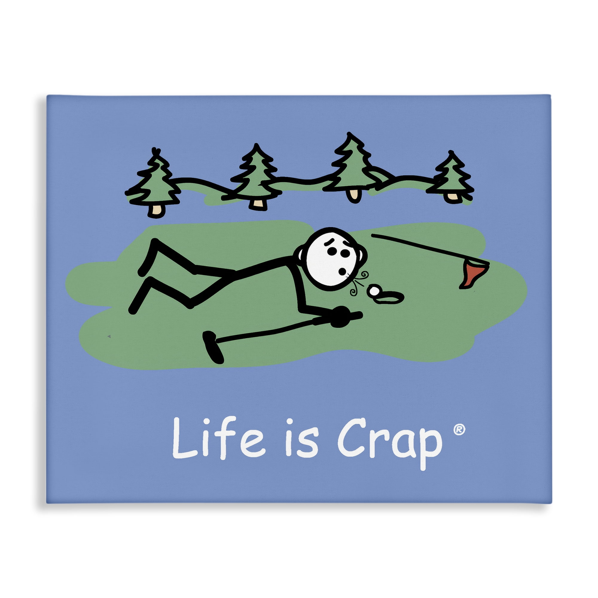 Stupell Industries Funny Golf Blow Novelty & Humor Painting Wrapped Canvas Art Print Wall Art, 40 x 30