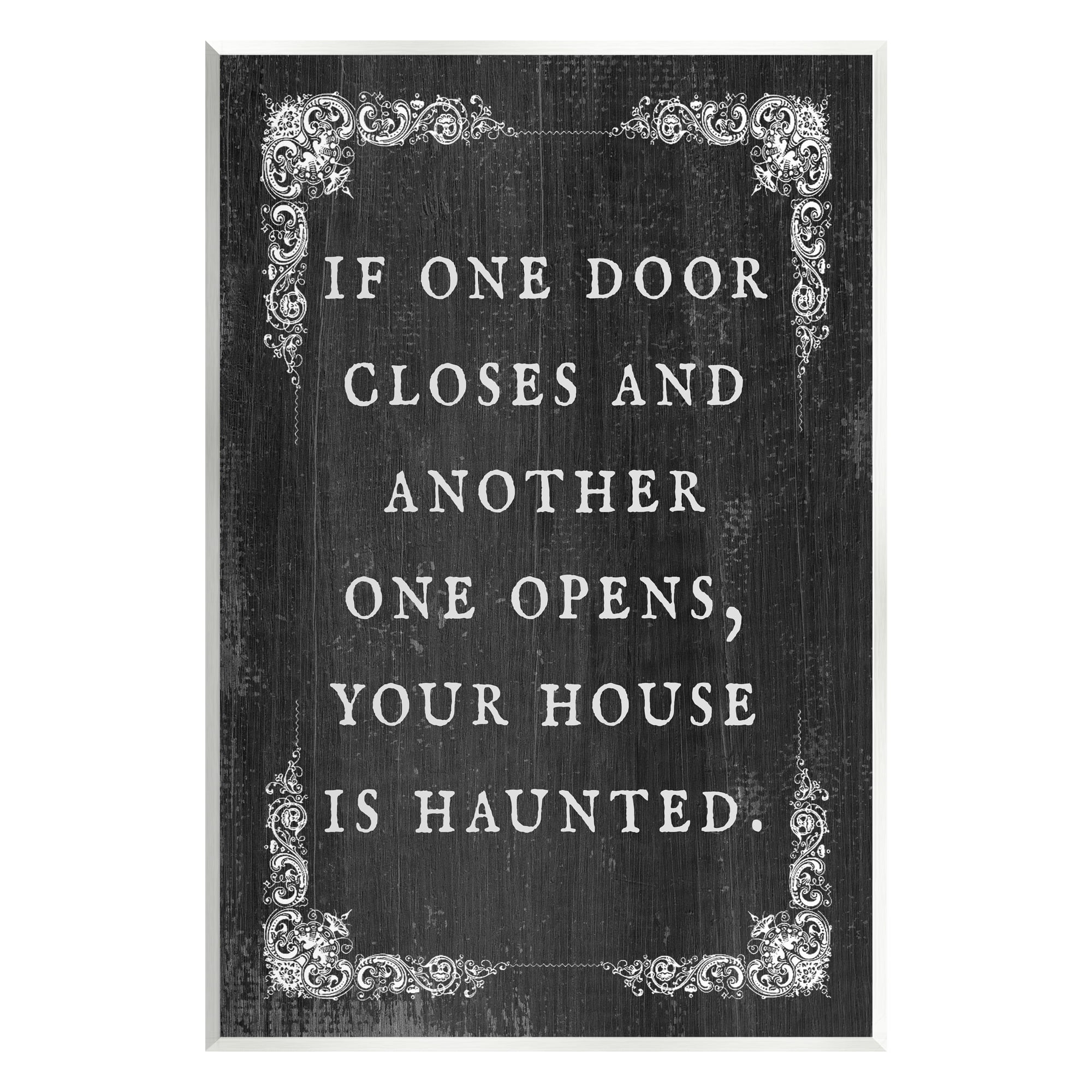 Stupell Industries Funny Haunted House Phrase Holiday Painting Unframed Art Print Wall Art, 10 x 15