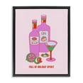 thumbnail image 1 of Stupell Industries Eclectic Funny Holiday Spirit Drinks Black Floating Frame Canvas Art, 17 x 21, by House of Lulu, 1 of 8