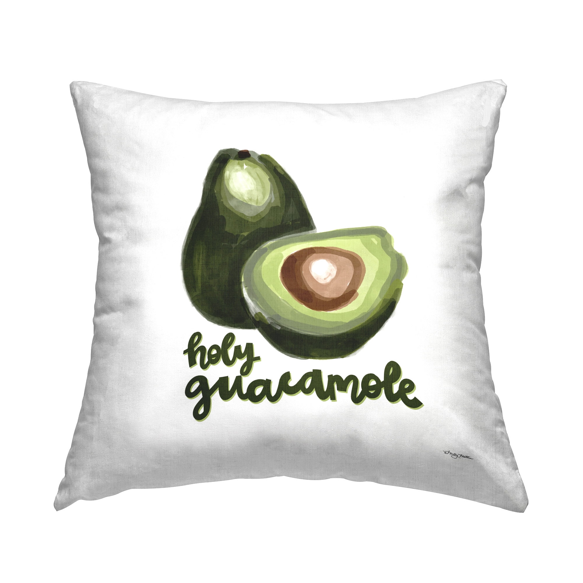 Stupell Industries Funny Holy Guacamole Decorative Printed Throw Pillow Design by Molly Mattin