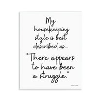 Stupell Industries Funny Housekeeping Struggle Novelty Painting Unframed Art Print Wall Art, 11 x 14