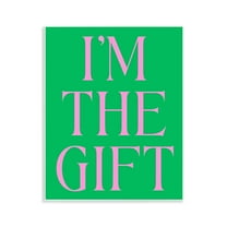 Stupell Industries Funny I'm The Gift Holiday Painting Unframed Art Print Wall Art, 11 x 14