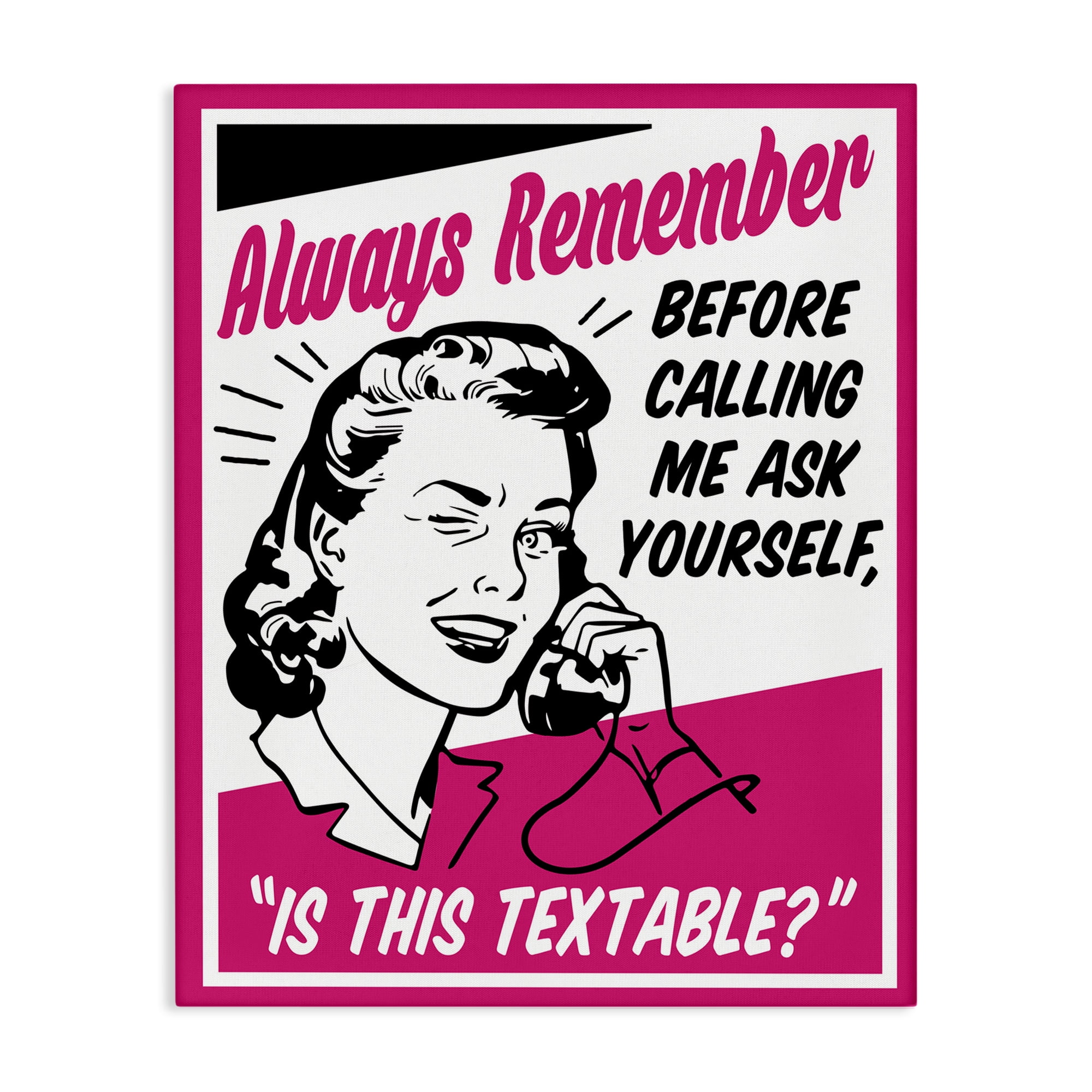 Stupell Industries Funny Is This Textable Novelty Painting Gallery Wrapped Canvas Art Print Wall Art, 36 x 48