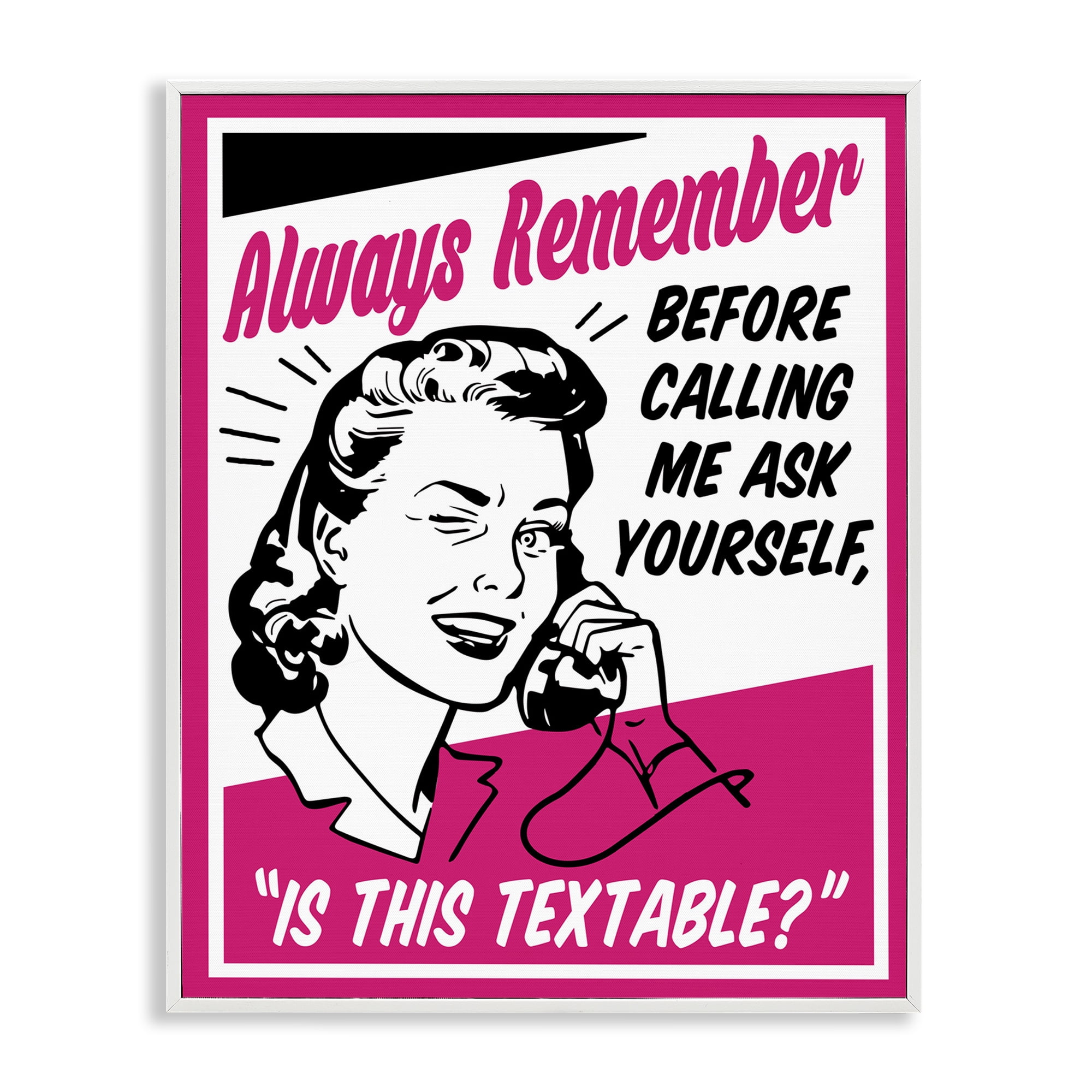 Stupell Industries Funny Is This Textable Novelty Painting White Framed Art Print Wall Art, 11 x 14