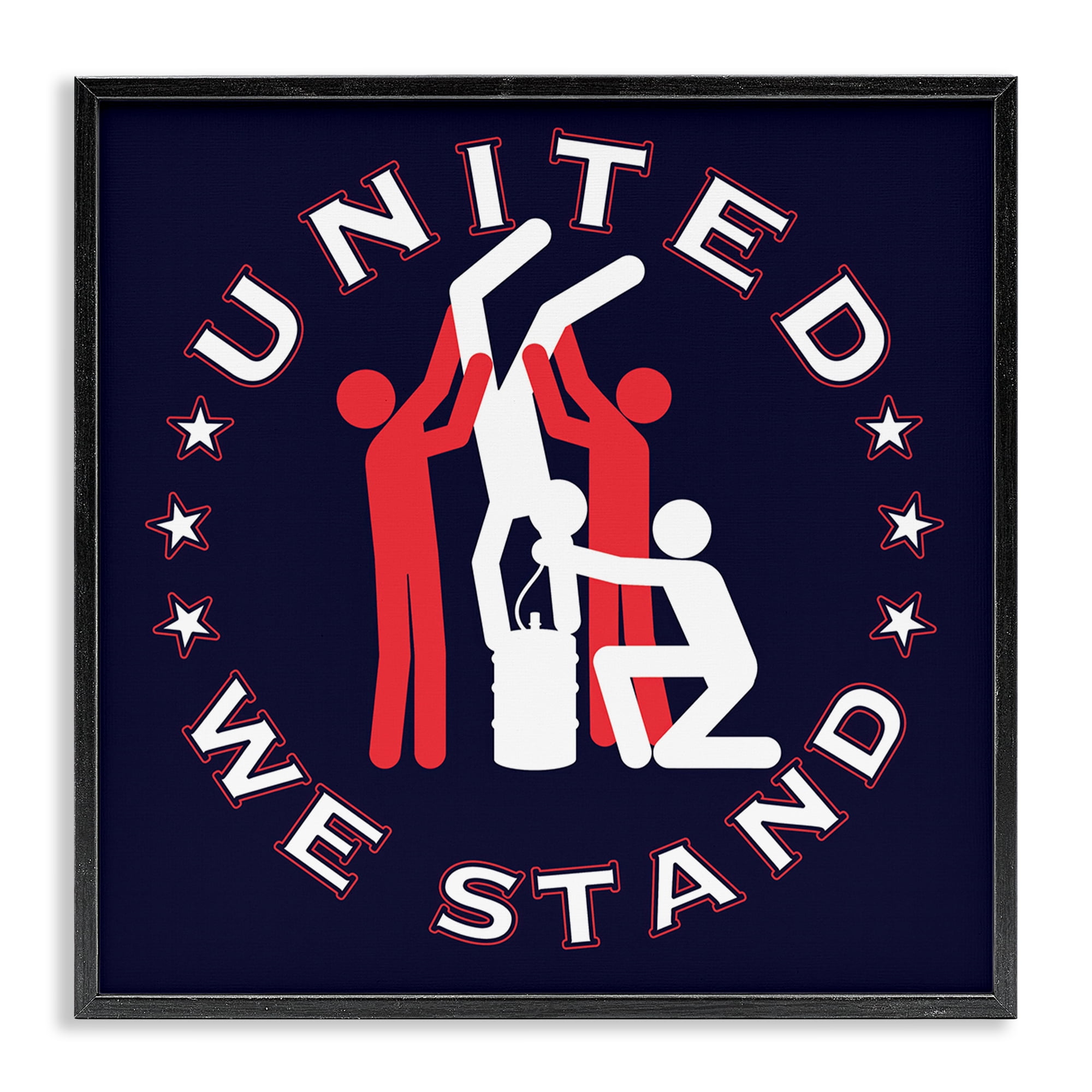 Stupell Industries Funny Keg Stand Novelty & Humor Painting Black Framed Art Print Wall Art, 17 x 17