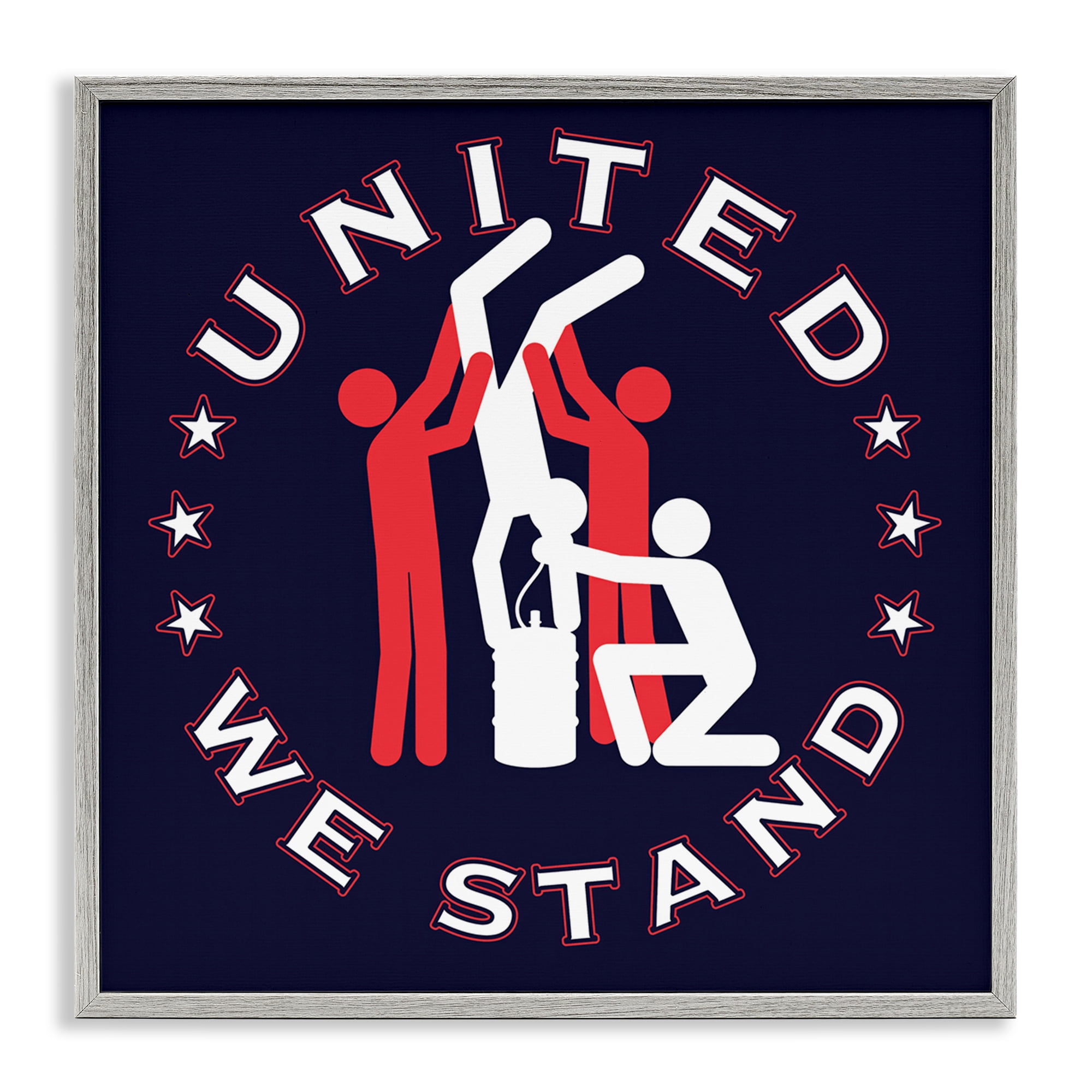 Stupell Industries Funny Keg Stand Novelty & Humor Painting Gray Framed Art Print Wall Art, 17 x 17
