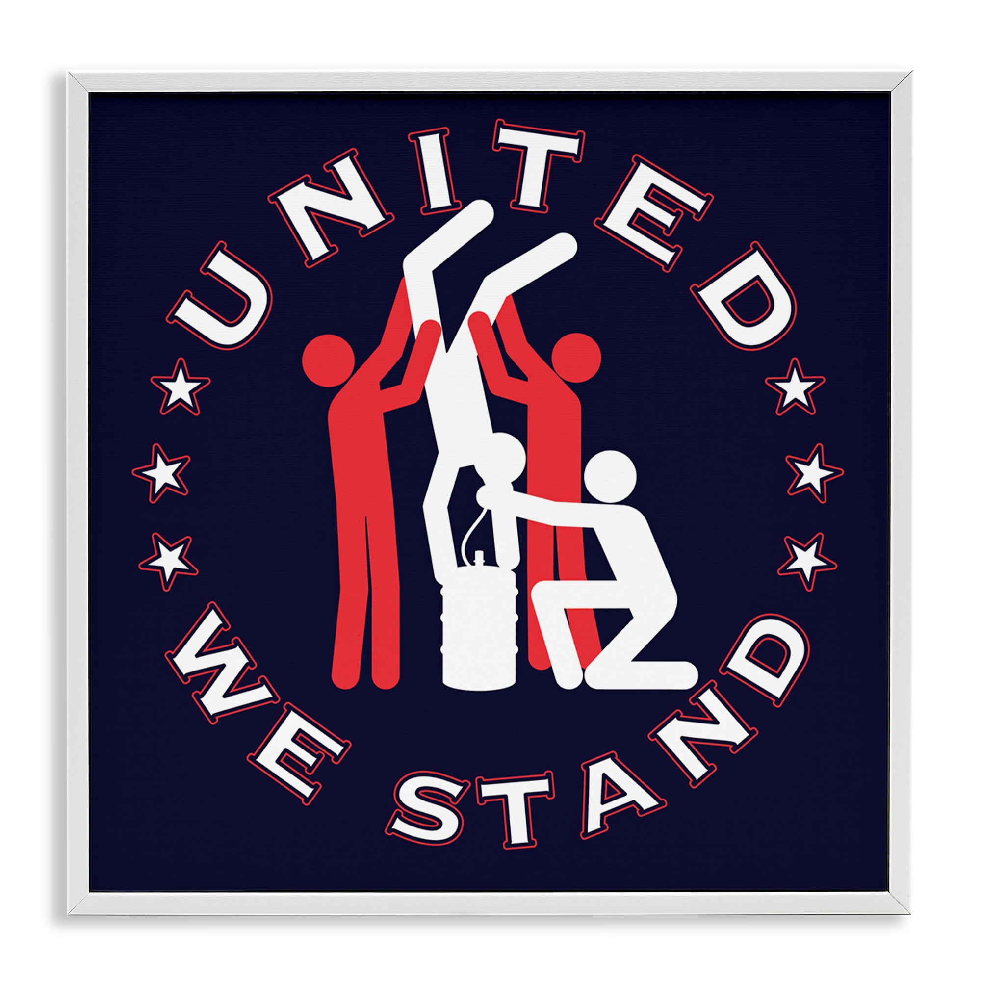 Stupell Industries Funny Keg Stand Novelty & Humor Painting White Framed Art Print Wall Art, 24 x 24