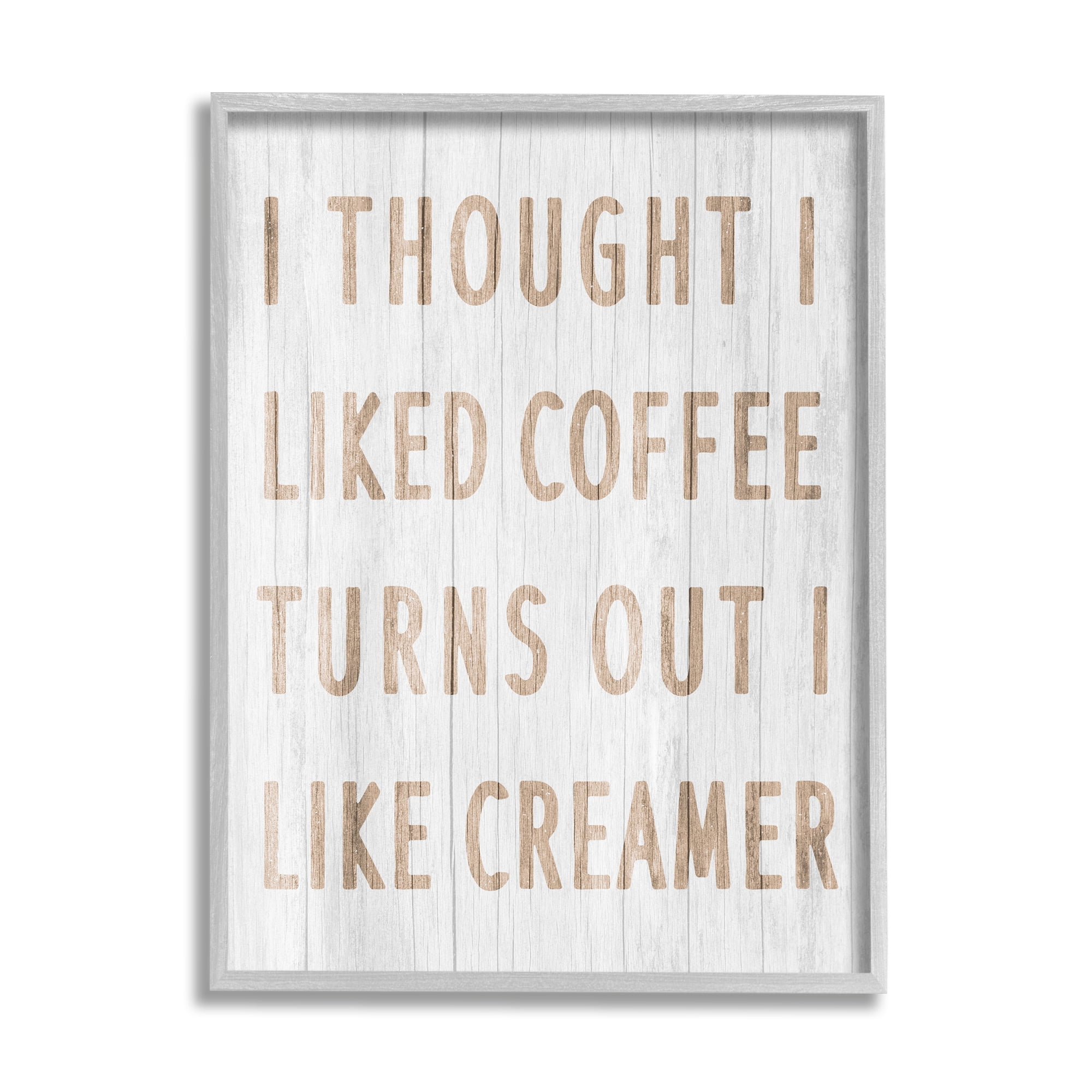 Stupell Industries Funny Kitchen Coffee Phrase Food & Beverage Painting Gray Framed Art Print Wall Art, 24 x 30