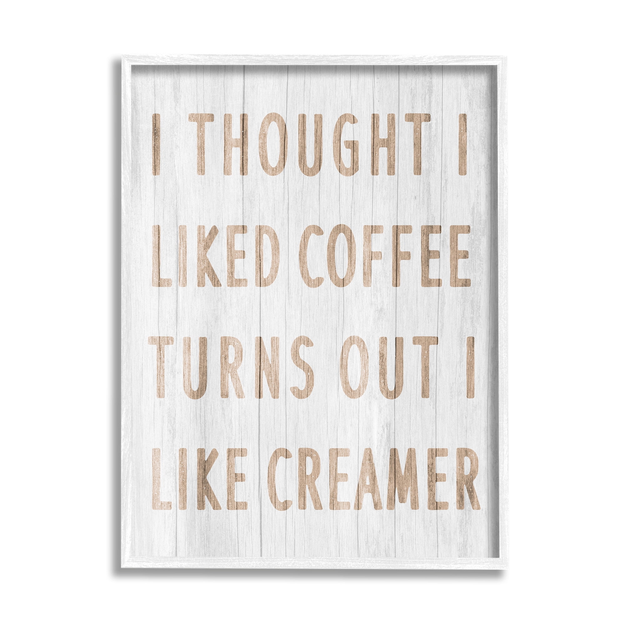 Stupell Industries Funny Kitchen Coffee Phrase Food & Beverage Painting White Framed Art Print Wall Art, 11 x 14