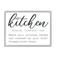 thumbnail image 1 of Stupell Industries Funny Kitchen Phrase Definition Cooking Typography Graphic Art Gray Framed Art Print Wall Art, Design by Lettered and Lined, 1 of 5