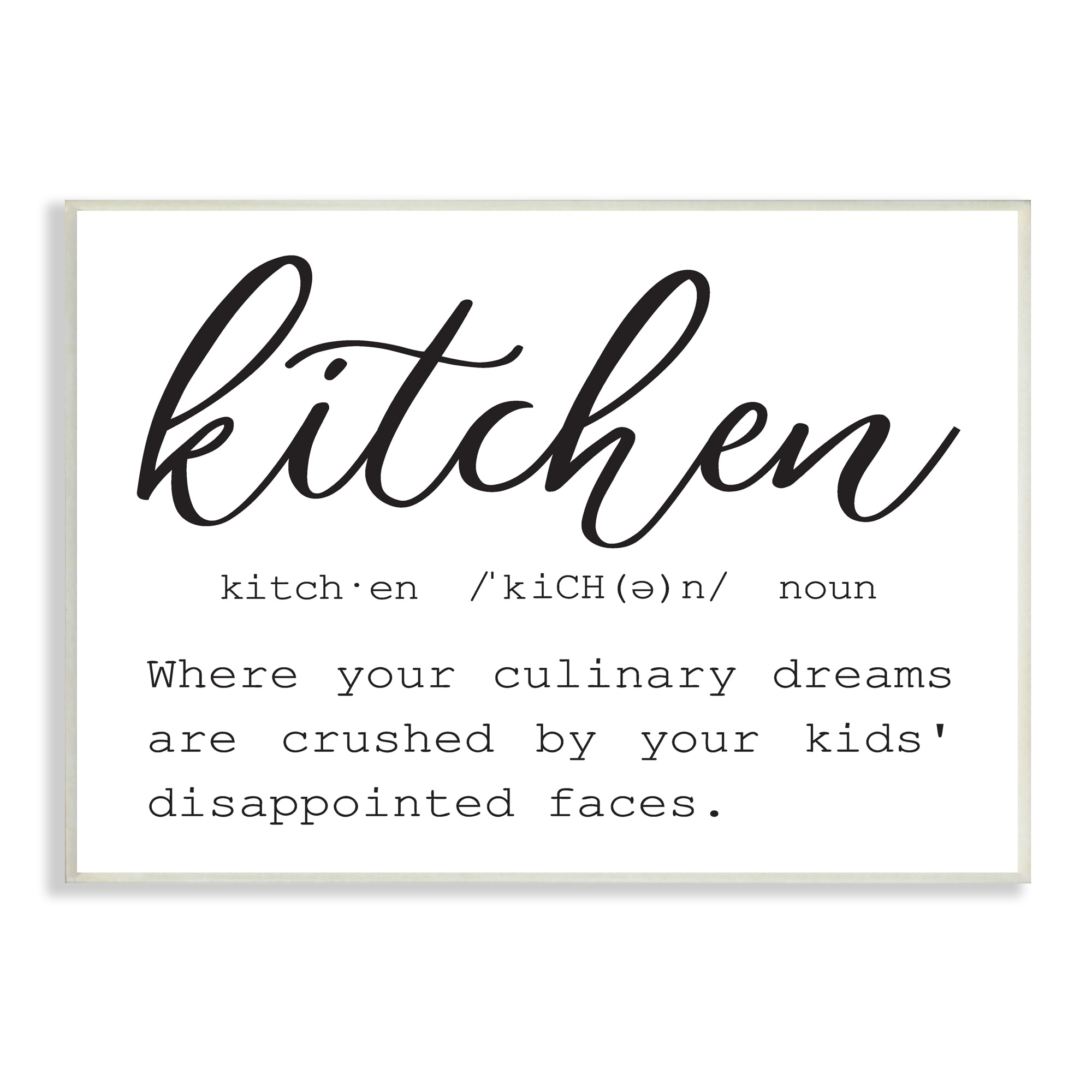 Stupell Industries Funny Kitchen Phrase Definition Cooking Typography Graphic Art Unframed Art Print Wall Art, Design by Lettered and Lined