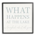 thumbnail image 1 of Stupell Industries Funny Lake House Phrase Nature Painting Black Framed Art Print Wall Art, 17 x 17, 1 of 9