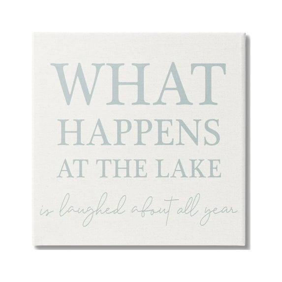 Stupell Industries Funny Lake House Phrase Nature Painting Gallery Wrapped Canvas Print Wall Art, 30 x 30