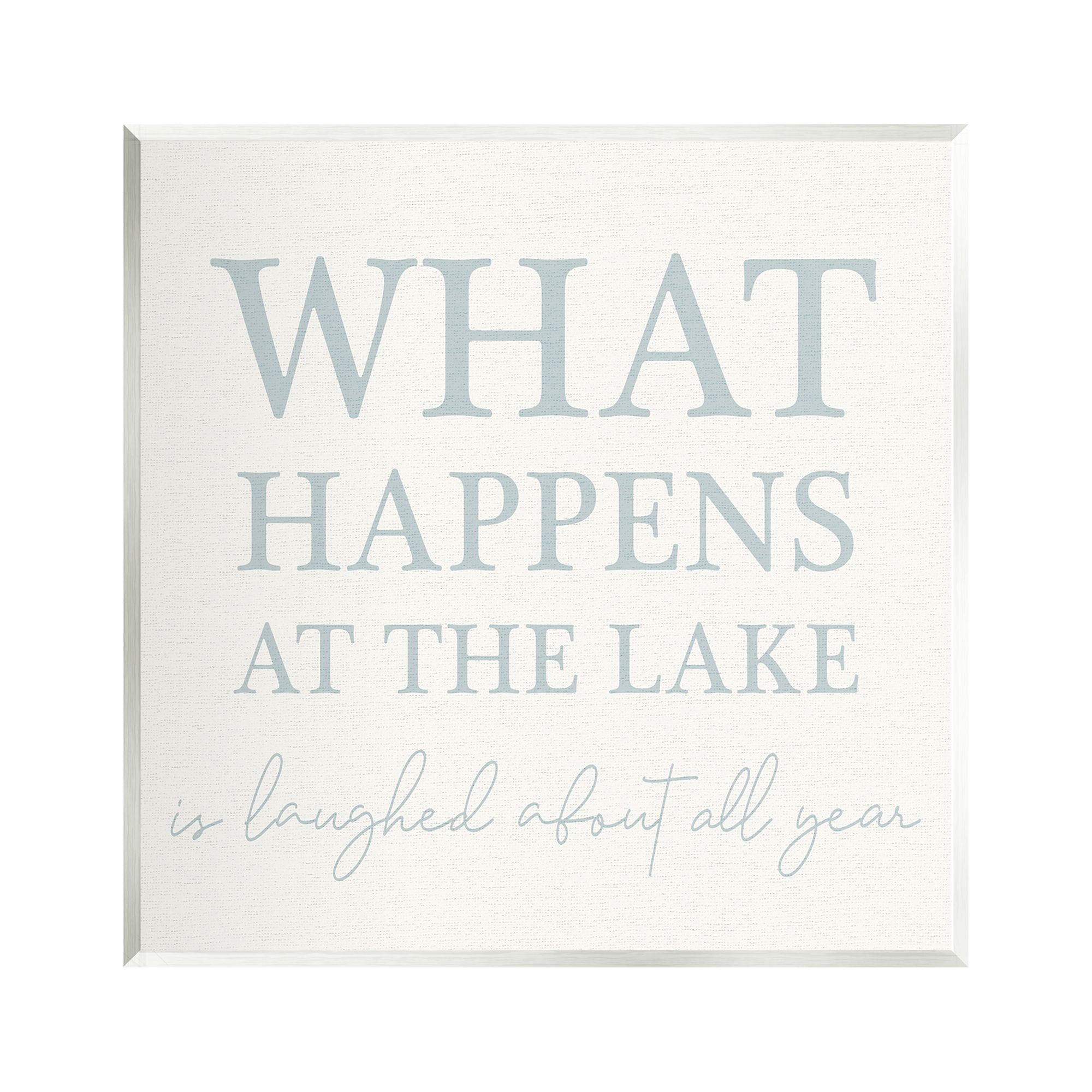 Stupell Industries Funny Lake House Phrase Nature Painting Unframed Art Print Wall Art, 12 x 12