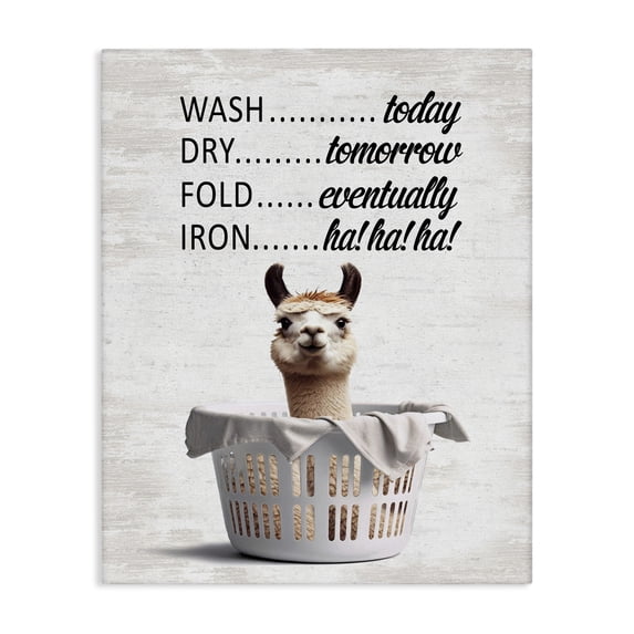 Stupell Industries Funny Laundry Timing Quotes and Sayings Painting Wrapped Canvas Canvas Art Print Wall Art, 24 x 30