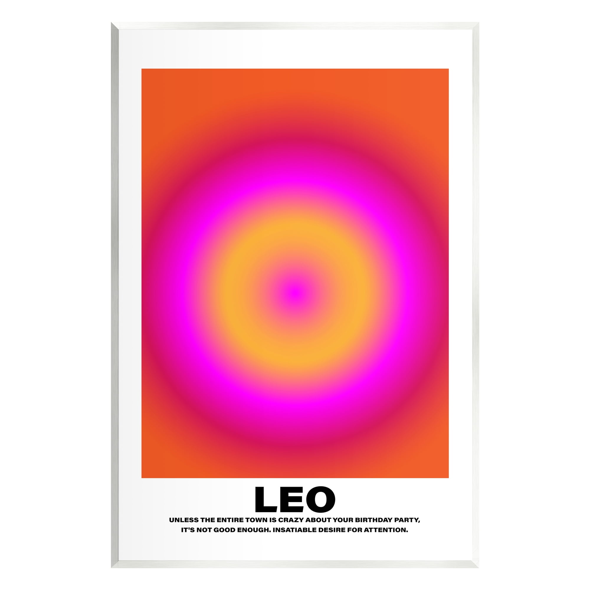 Stupell Industries Funny Leo Astrology Abstract Painting Unframed Art Print Wall Art, 13 x 19