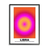 Stupell Industries Funny Libra Astrology Abstract Painting Black Framed Art Print Wall Art, 11 x 14