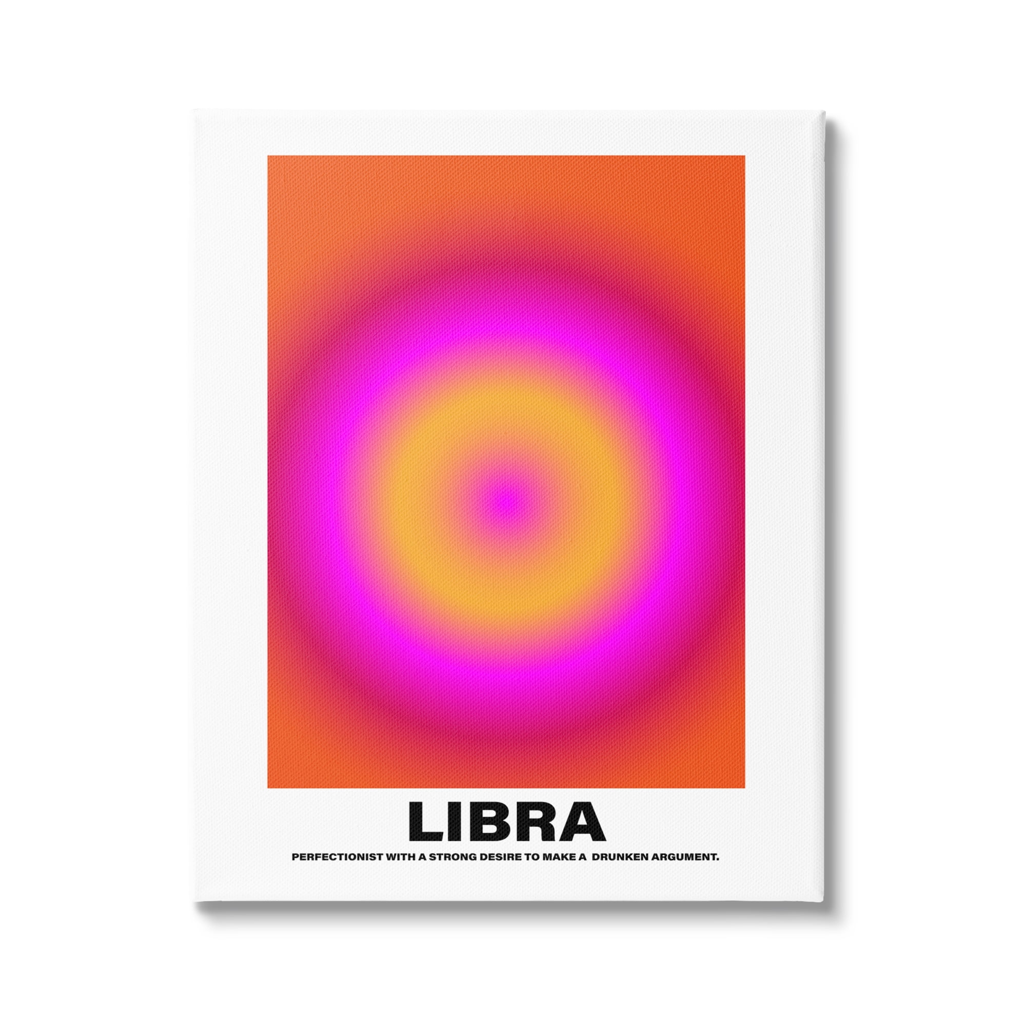Stupell Industries Funny Libra Astrology Abstract Painting Gallery Wrapped Canvas Art Print Wall Art, 24 x 30