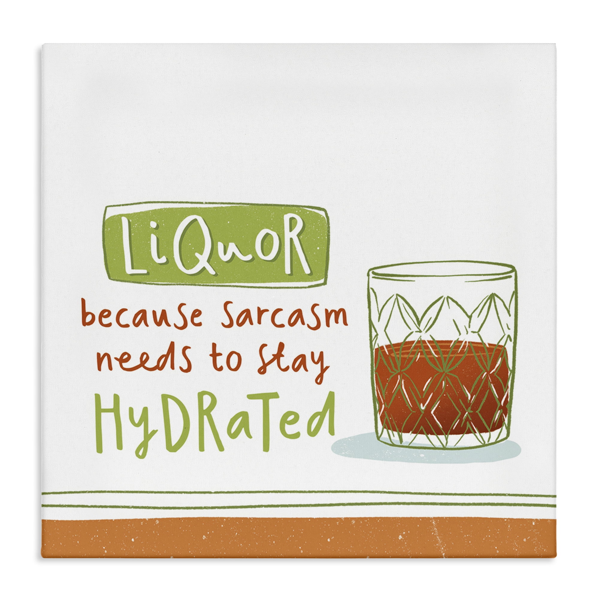 Stupell Industries Funny Liquor Phrase Food & Beverage Painting Wrapped Canvas Art Print Wall Art, 30 x 30