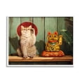 thumbnail image 1 of Stupell Industries Funny Lucky Cat Pose Animals & Insects Painting White Framed Art Print Wall Art, 30 x 24, 1 of 9